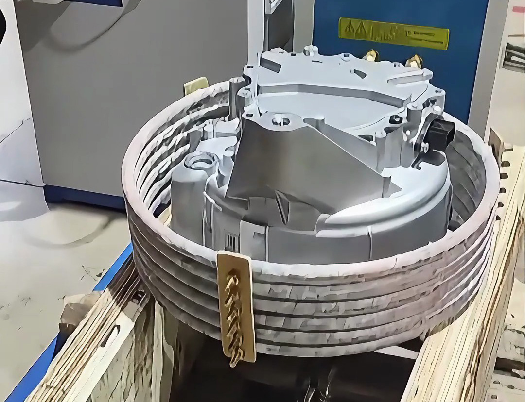 中頻加熱電機鋁殼熱配合熱裝工藝看多了,這次帶來一個異形電機鋁殼熱拆工藝